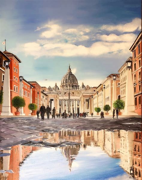 St. Peters Basilica Painting by Daria Sadkova