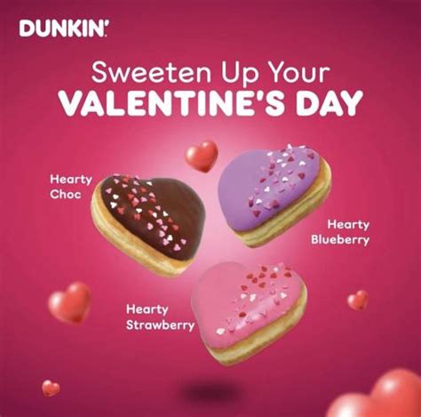 Dunkin' Valentine’s Day Heart Donuts