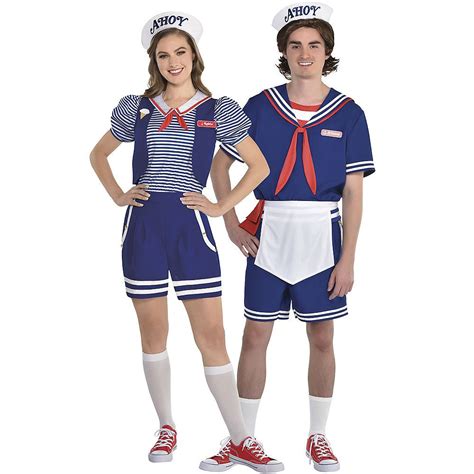 Cosplay Costume Stranger Things Season Robin Steve Harrington Scoops Ahoy Adult Men/women ...