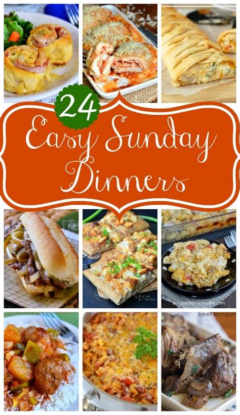 24 Easy Sunday Dinners - Mom On Timeout