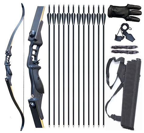 Buy Vogbel Archery Recurve Bow and Arrows for Adults 52" Archery Set 30 ...