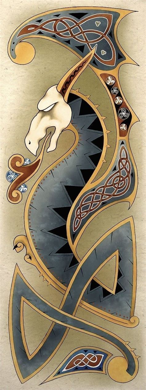 Celtic Dragon Art Print | Celtic dragon, Celtic art, Dragon art