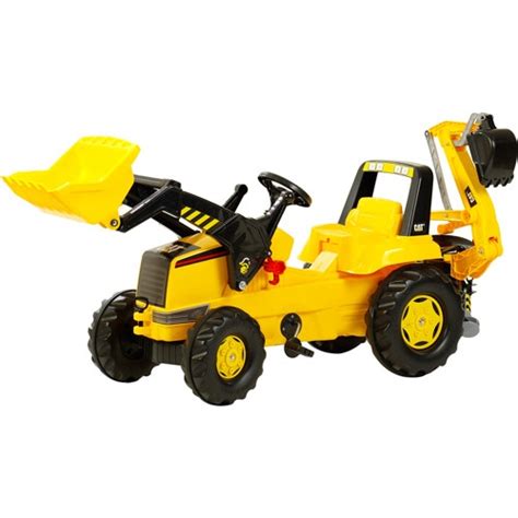 rolly toys CAT Construction Pedal Tractor: Backhoe Loader (Front Loader and Excavator/Digger ...