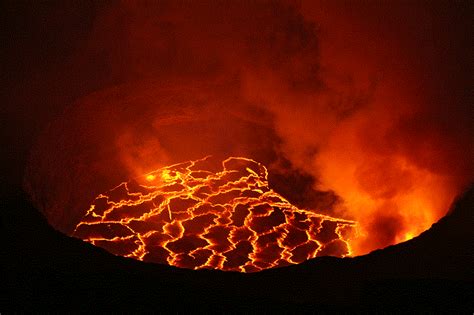 Mount Nyiragongo And Its Bubbling Hot Lava Lake