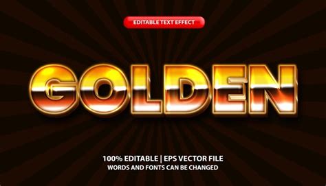 Premium Vector | Golden editable text effect style gold gradient color ...