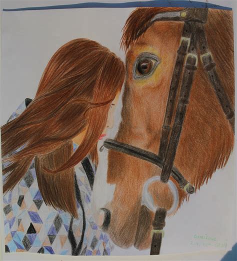 Girl Riding Horse Drawing at GetDrawings | Free download