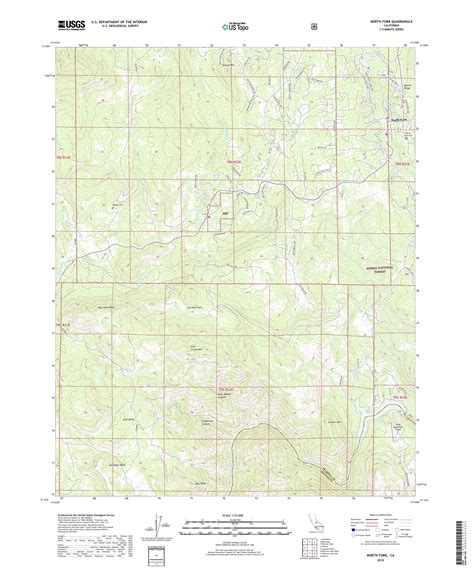 MyTopo North Fork, California USGS Quad Topo Map