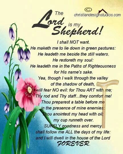 The lord is my Sheperd | Lord is my shepherd, Inspirational prayers, Prayers