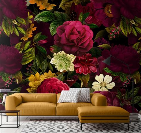 16 Dark Floral Wallpaper Designs at Wallsauce | Wallsauce US