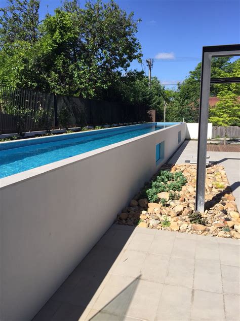 Side of above ground lap pool - 1.2m height means you do not need pool safety fence on the side ...