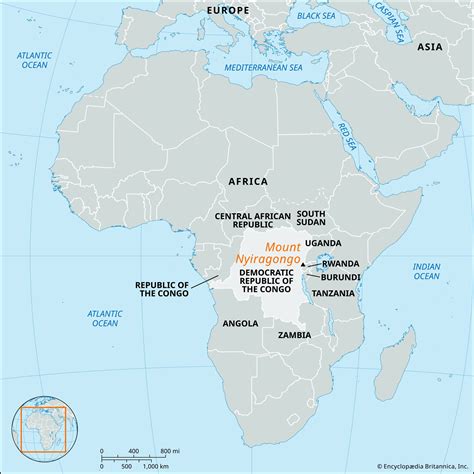 Nyiragongo Volcano Map