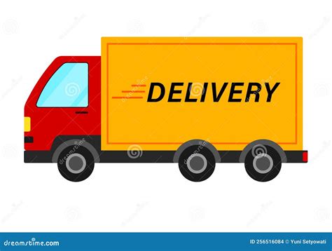 Delivery Truck Icon Clipart in Animated Cartoon Vector Illustration ...