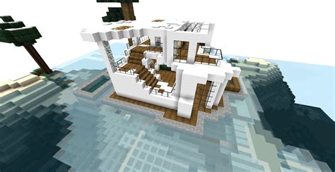 Modern House on Snow!+Epic underwater canyon!!! Minecraft Map