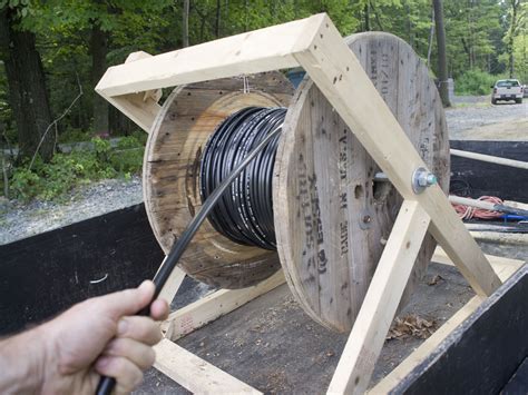 Spool caddy for telephone cable | New Hudson Valley