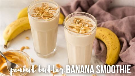 Peanut Butter Banana Smoothie: 5 Ingredients! | The Recipe Rebel - YouTube