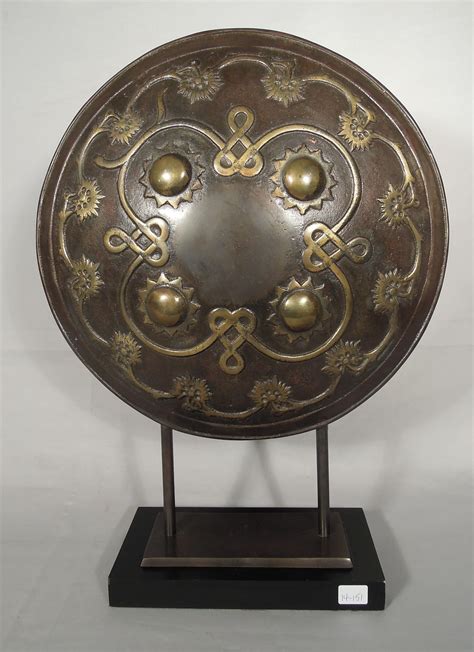 Sold Price: BRONZE SHIELD ON STAND - April 6, 0121 7:00 PM EDT