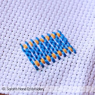 How to do the Tent Stitch - Sarah's Hand Embroidery Tutorials