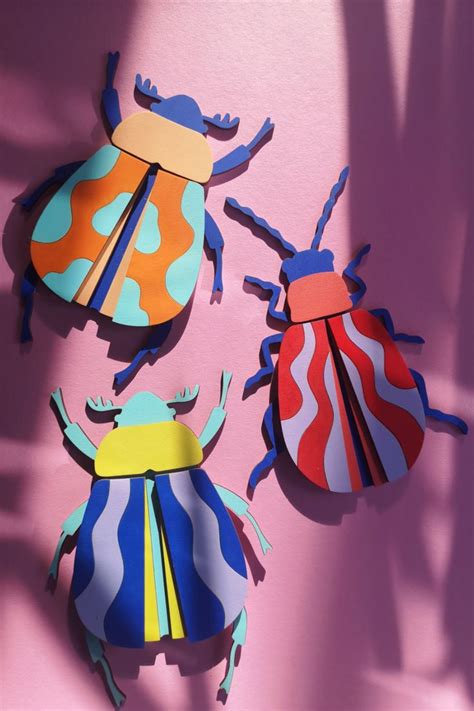 wooden beetles wall hanging decor | Art for kids, Crafts, Insect art