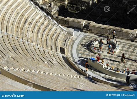 View Inside the Odeon of the Herodes Atticus in Athens, Greece ...