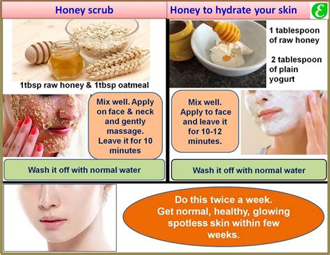 Natural home made Honey scrub & face pack for super glowing skin | Oily ...