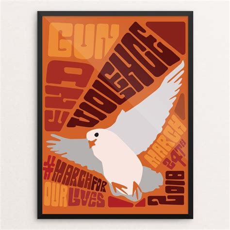 Vintage End Gun Violence Poster by Mollie Suss Creative Action Network