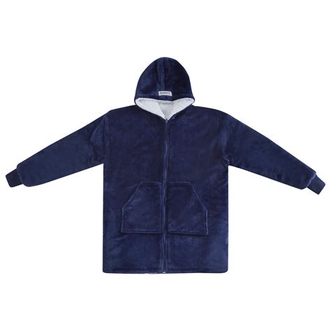 Sherpy For Kids Comfy Hoodie Wearable Blanket Navy Blue - Walmart.com