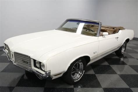 1972 Oldsmobile Cutlass Convertible 75572 Miles Cameo White Convertible 350 V8 3 - Classic ...