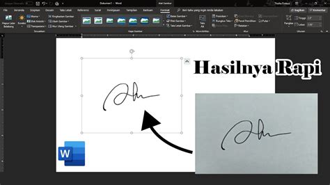 Cara Membuat Background Tanda Tangan Transparan Di Word Ilustrasi | My ...