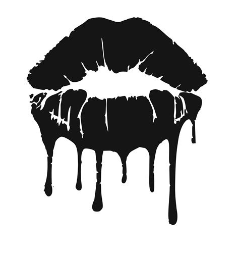 Dripping Lips SVG Download | Etsy