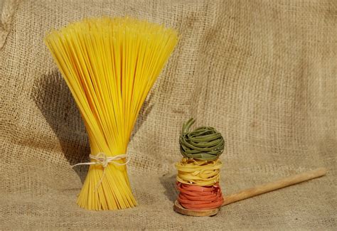 Free Images : flower, food, produce, colorful, yellow, pasta, noodles, straw, raw, carbohydrates ...