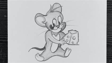 How To Draw Jerry Mouse // Jerry Mouse Drawing Step By Step // Tom And Jerry // Pencil Sketching ...