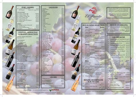 Menu at custom house restaurant, Penarth