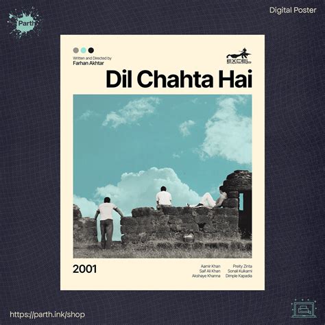 Dil Chahta Hai DIGITAL Bollywood Poster - Etsy