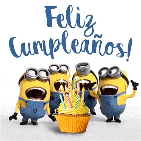 Minions cantando la canción del feliz cumpleaños GIF – imagenes bonitas