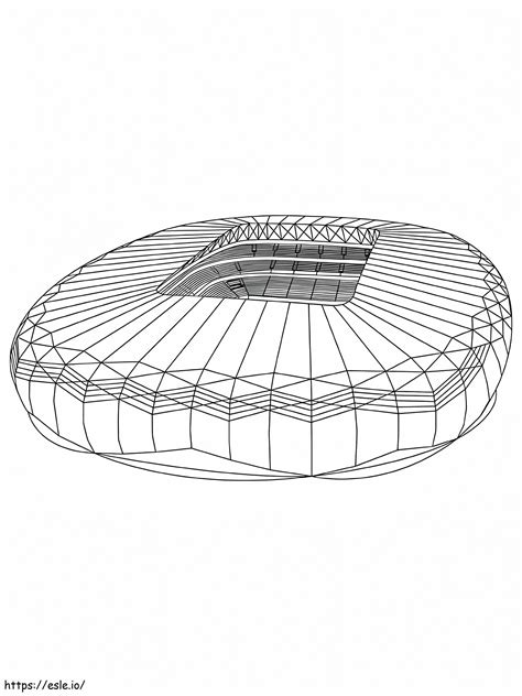Lusail Stadium coloring page