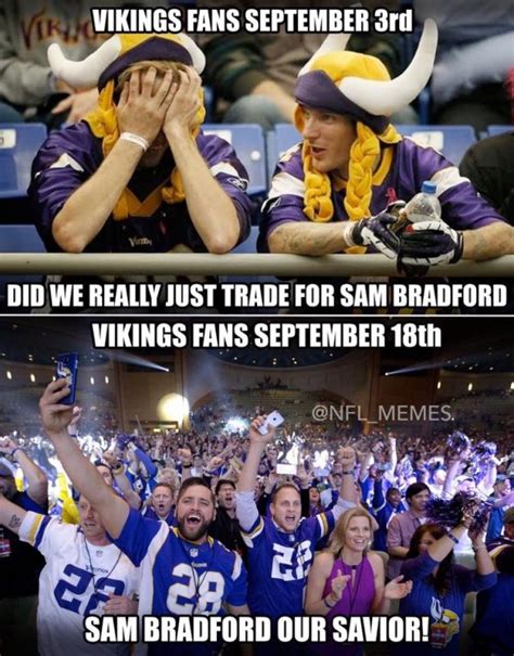 23 Best Memes of Sam Bradford & the Minnesota Vikings Beating Aaron ...