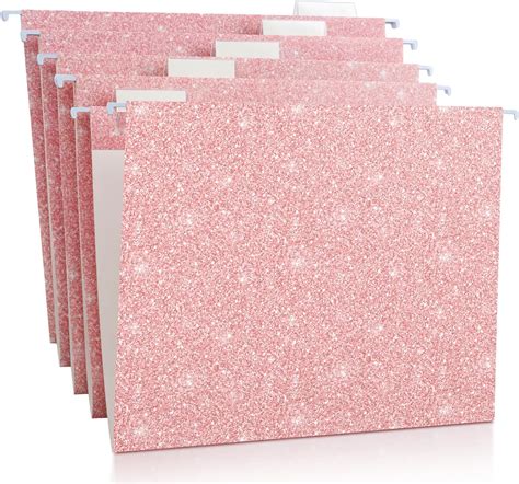 Amazon.com : Moinchore 25 Pcs Pink Hanging File Folders 12 x 9.25 ...