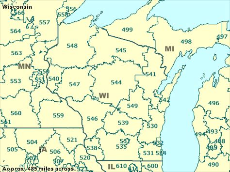 35 Zip Code Map Wisconsin Maps Database Source - Bank2home.com