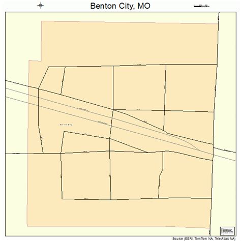 Benton City Missouri Street Map 2904834