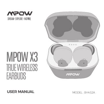 MPow X3 BH432A True Wireless Earbuds User Manual | Manualzz