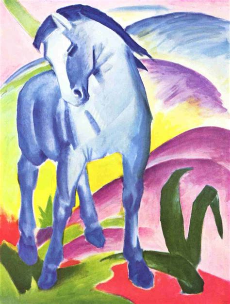 Franz Marc Blue Horse | Franz marc, Kunst ideeën, Kunst posters