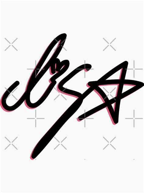 "LISA SIGNATURE" Sticker for Sale by velvetmoonlab | Redbubble