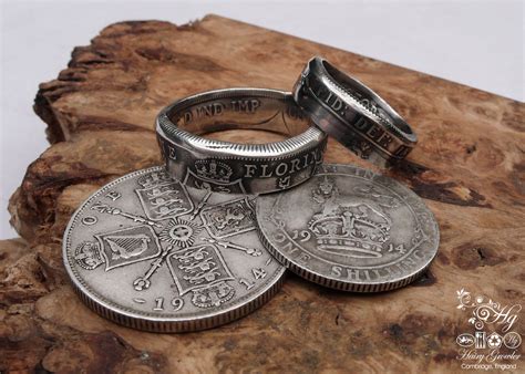 Eco-conscious, eco-friendly, recycled silver coin wedding rings. Totally handcrafted and ...