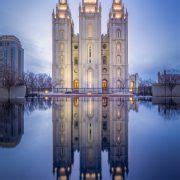 Salt Lake Temple Christmas Time Painting - LDS Temple Pictures