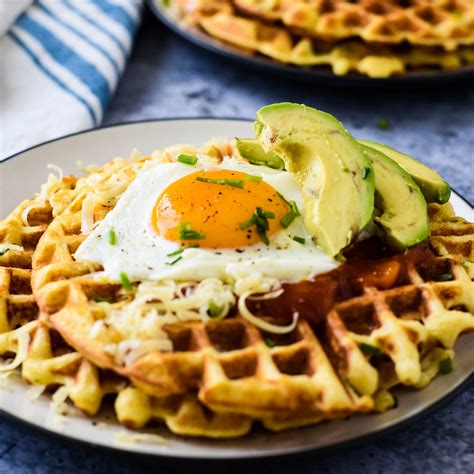 Easy Savory Cornbread Waffles for Dinner - The Gingered Whisk