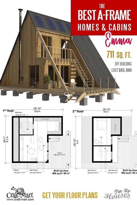 Cool A-frame Tiny House Plans (plus tiny cabins and sheds) | A frame ...