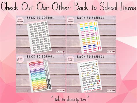 Back to School Planner Stickers School Year Events 72 - Etsy