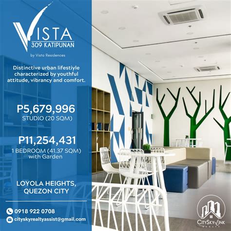 Katipunan, QC, Condo Units for Sale! Vista 309 Katipunan, nearby Ateneo ...