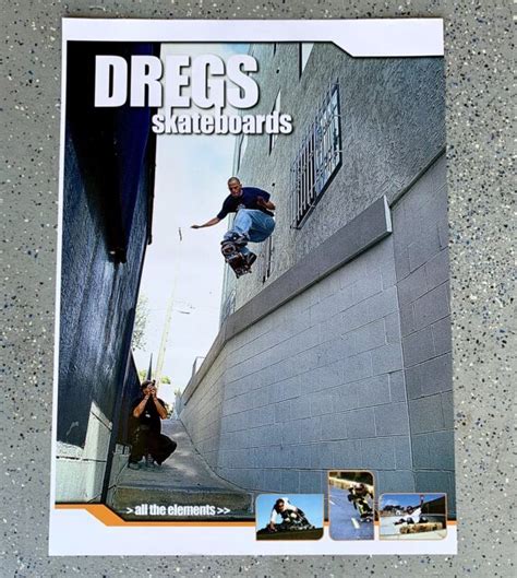 Skateboard Poster 2002 DREGS SKATEBOARDS 2 Sided Decks Gear Portrait ...