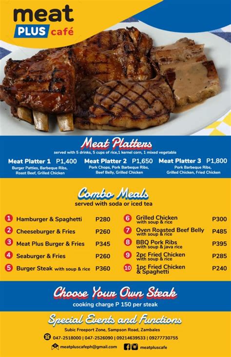 Meat Plus Cafe Menu & Updated Prices Philippines 2024